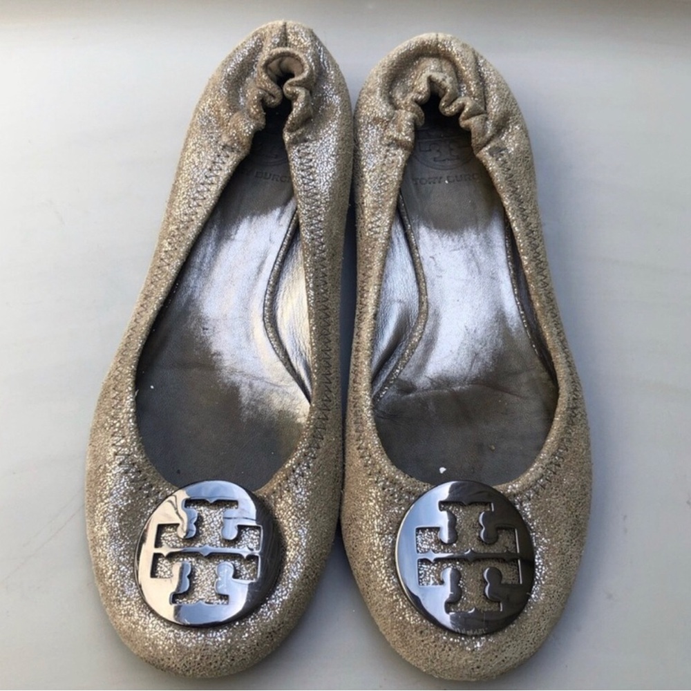 Tory Burch Miller Bronze/Gold Flats. Size 8. - Picture 2 of 9